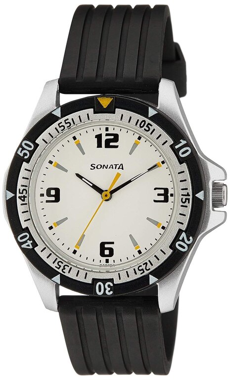 Sonata Super Fibre Analog White Dial Men's Watch - NF7930PP01J